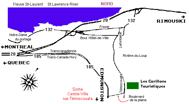 Map / Carte Rivi&egrave;re-du-Loup
